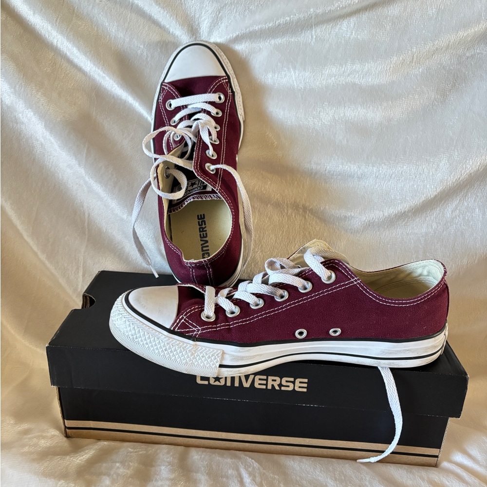 Converse Burgundy Low-Top Sneakers